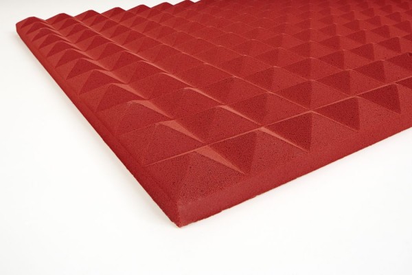 Pyramidenschaumstoff Basotect 3 cm rot