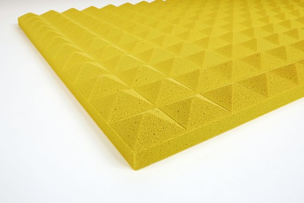 Pyramidenschaumstoff Basotect 3 cm gelb